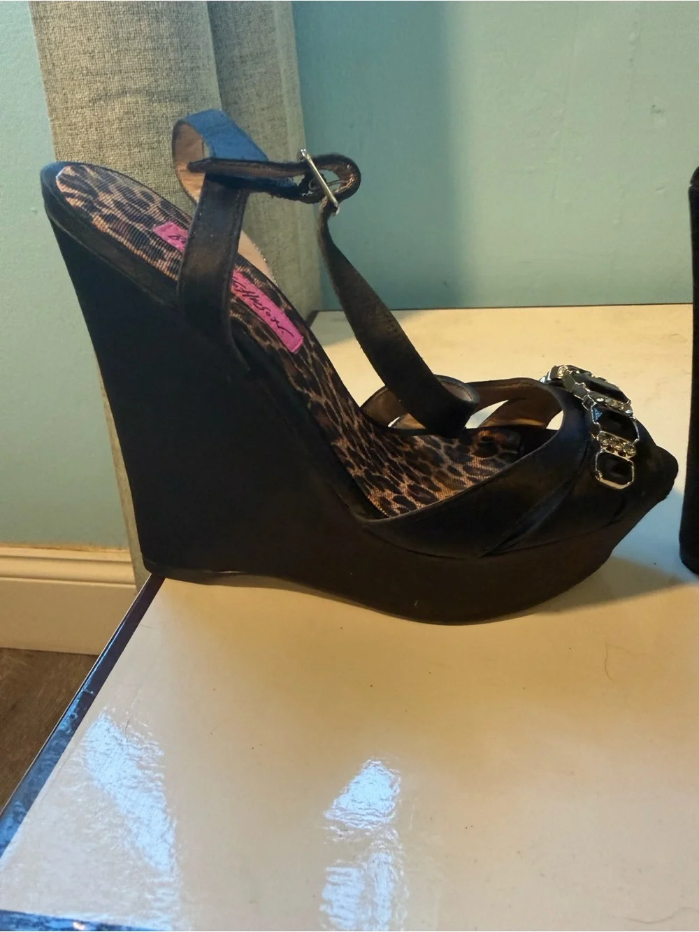 Betsey Johnson black strappy